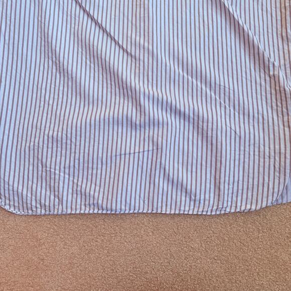 Ermenegildo Zegna Striped 100% Cotton Regular Fit Button-Down Shirt Men’s 18/46 - Picture 7 of 9